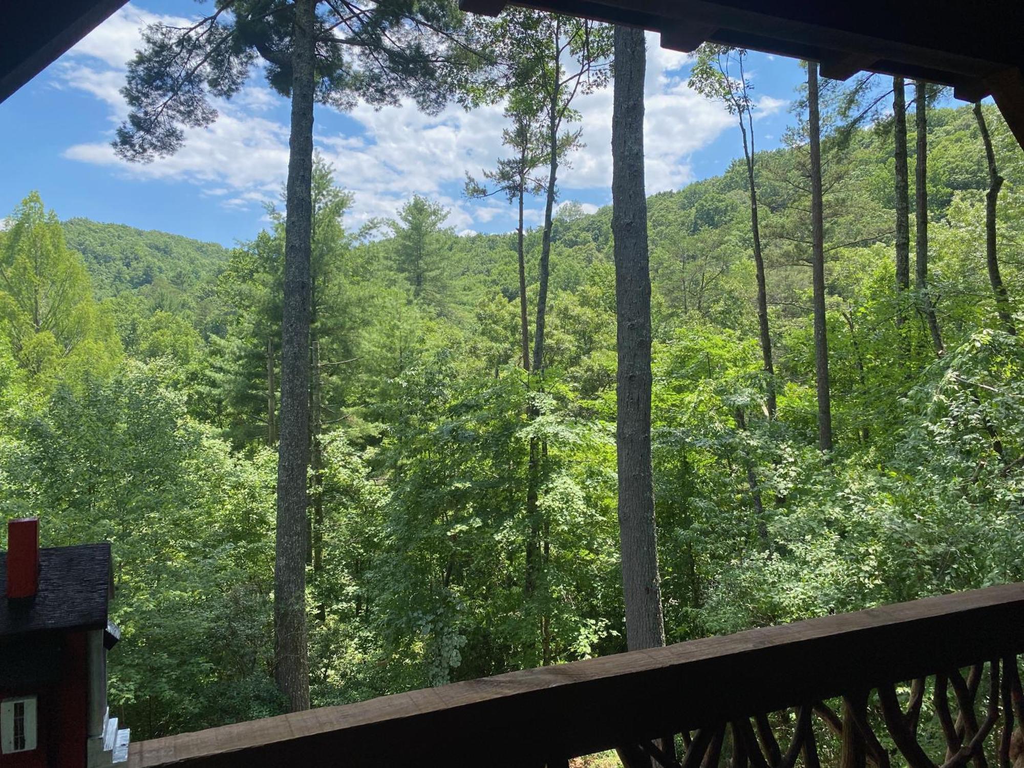 Cherry Log The Cozy Lazy Laurel With Year-Round Mountain Views, Hot Tub, Fire Pitヴィラ エクステリア 写真